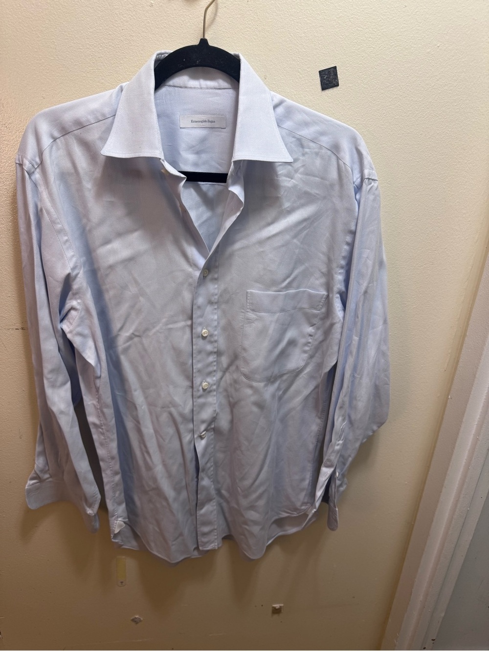 Ermenegildo Zegna Light Blue Spread Collar Dress Shirt